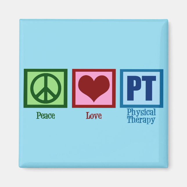 Fysisk terapi enligt Peace Kärlek PT Magnet (Framsidan)