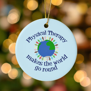 Fysisk terapi gör World Go Round Julgransprydnad Keramik