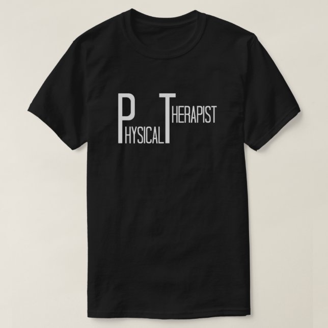 Fysisk terapi i Roligt Text Tee Shirt (Design framsida)