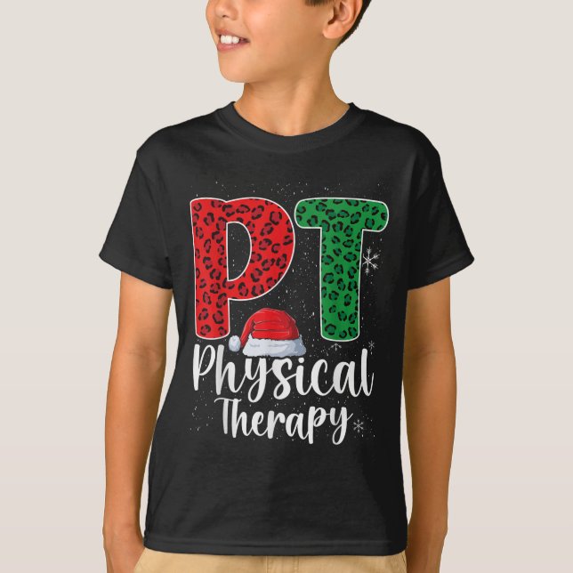 Fysisk terapi jultomten Hat Pt Therapist T Shirt (Framsida)
