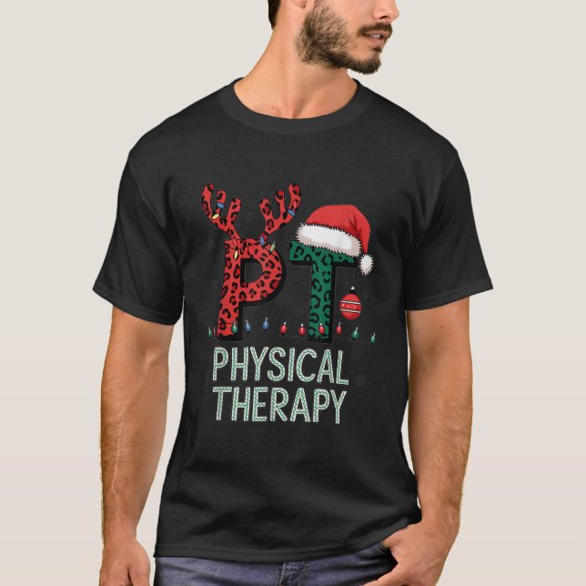 Fysisk terapi jultomten Hat Pt Therapist T Shirt (Framsida)