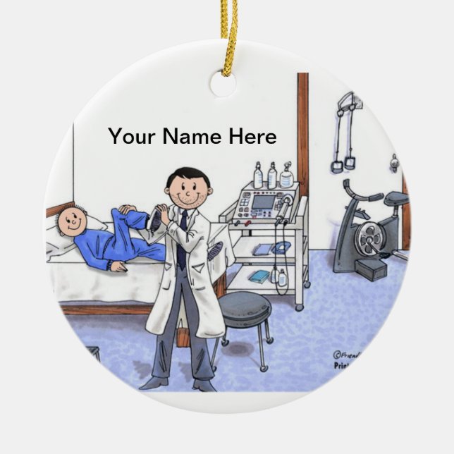 Fysisk terapi, lerskål - ljusskägg julgransprydnad keramik (Framsidan)