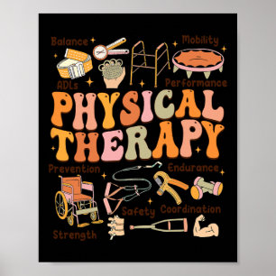 Fysisk terapibehandlare PT PTA Fall Thanksgiving F Poster