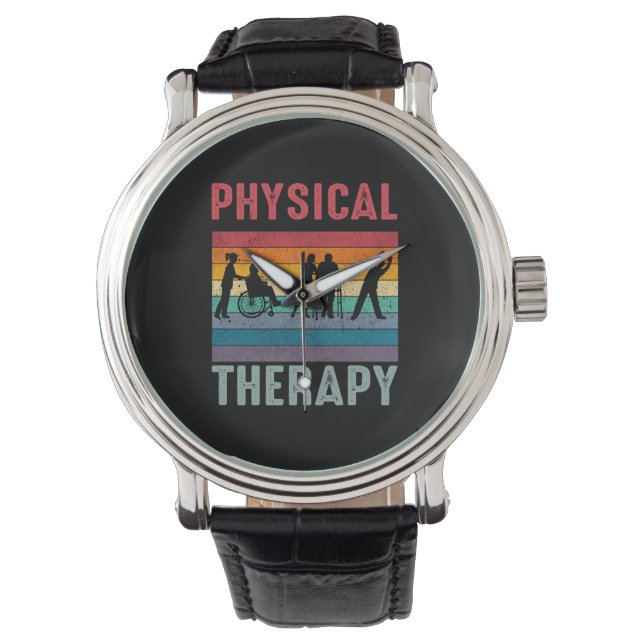 Fysisk terapibehandling Gift Retro Fysisk behandli Armbandsur (Framsida)