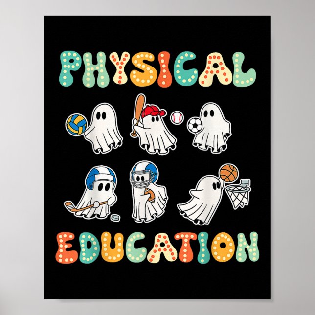 Fysisk utbildning Halloween Spöken Gift för spok Poster (Framsidan)