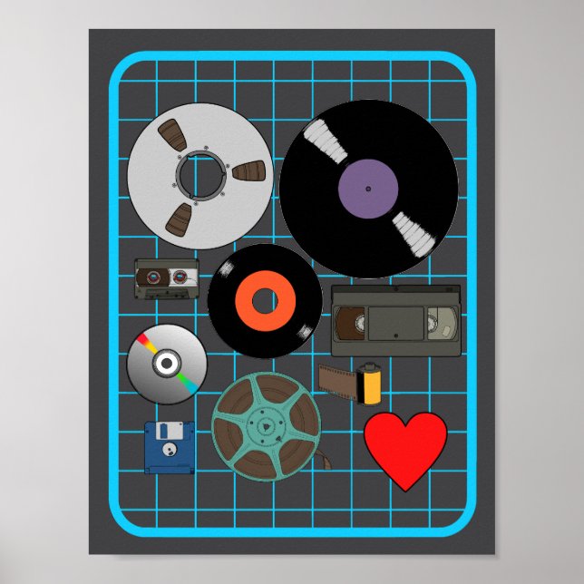 Fysiska medier i kärlek poster (Framsidan)