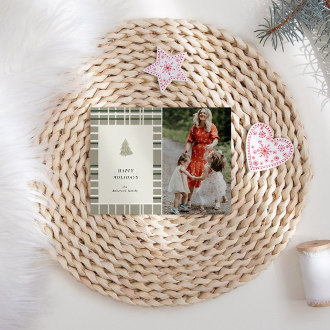 Fysiskt Färg-kort med minimalistiskt Helgdag Julkort (Skapare uppladdad)