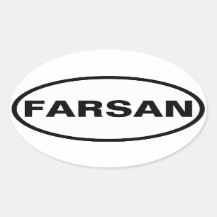 FYUR Farsan Ovalt Klistermärke
