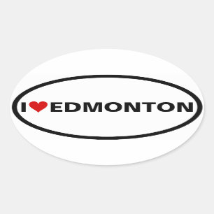 FYUR I [hjärta] Edmonton Ovalt Klistermärke