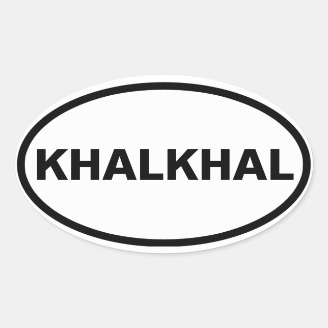 FYUR Khalkhal Ovalt Klistermärke (Framsida)