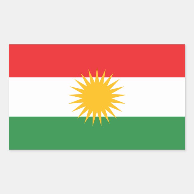 FYUR Kurdistan Rektangulärt Klistermärke (Framsida)