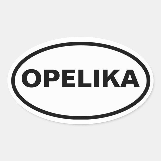 FYUR Opelika Ovalt Klistermärke (Framsida)