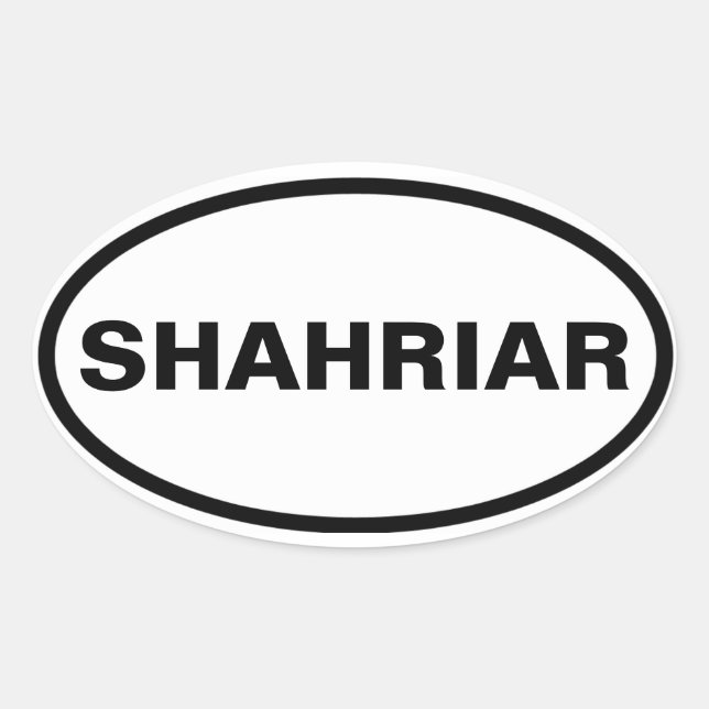 FYUR Shahriar Ovalt Klistermärke (Framsida)