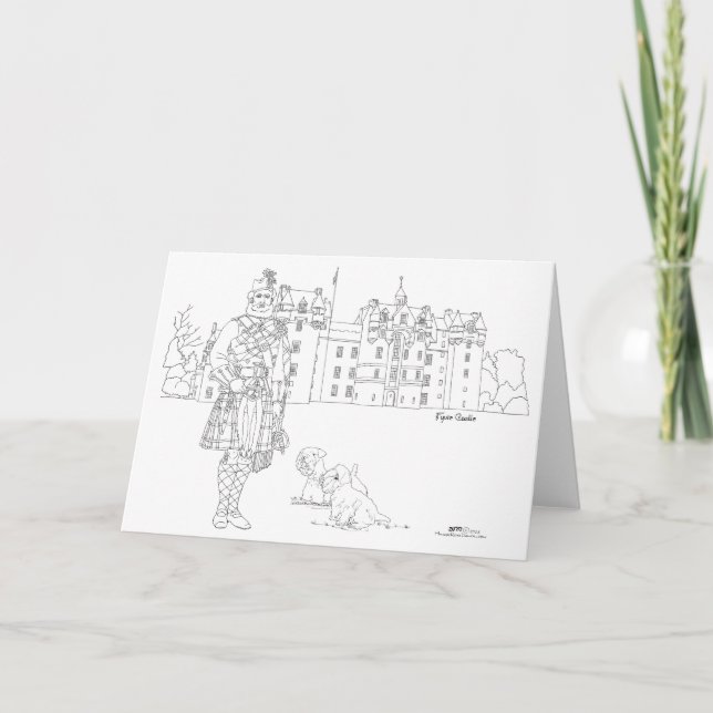 Fyvie Castle Skottland Kort (Framsida)