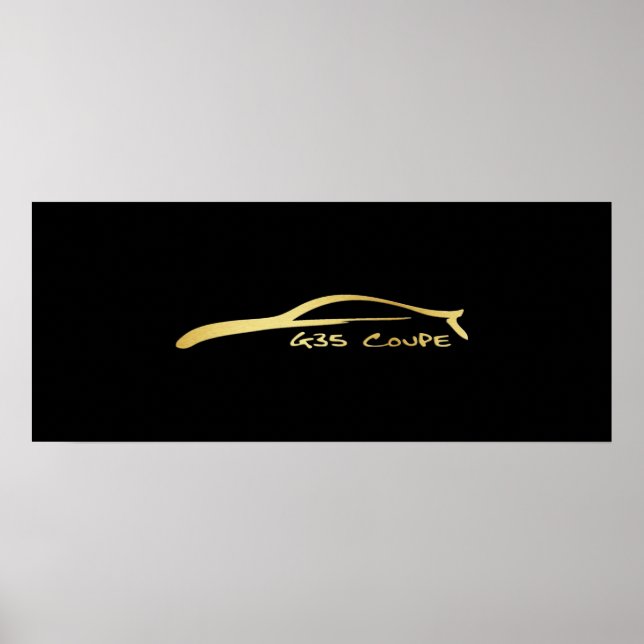 G35 Penseldrag - Guld Poster (Framsidan)