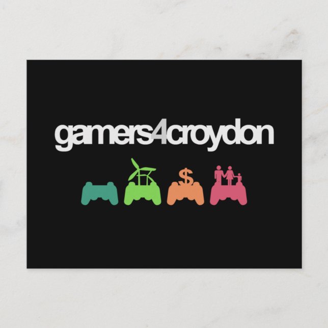 G4C-logotypvykort, svart Vykort (Framsida)