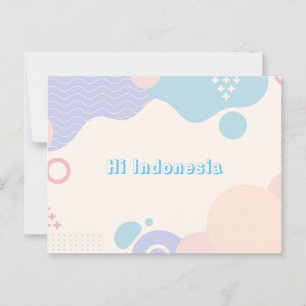 G6 Postkort Hi Indonesia Vykort