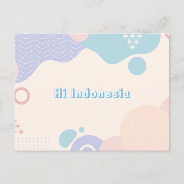 G6 vykort Hi Indonesien (Framsida)