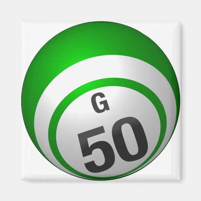 G 50 bingo boll magnet (Framsidan)
