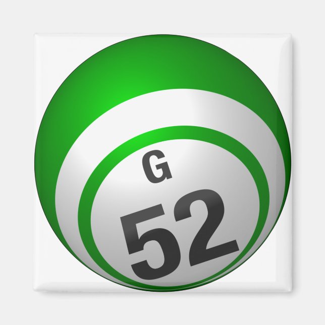 G 52 bingo boll magnet (Framsidan)