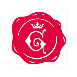 G - Antique Vax Seal Gothic Krona Initial Brev Självfärgande Stämpel