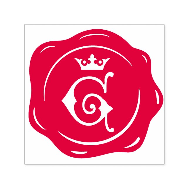 G - Antique Vax Seal Gothic Krona Initial Brev Självfärgande Stämpel (Design)