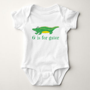 G är för Gator Grönt Alligator Croc Crokodile T-shirt