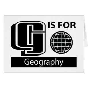 G är för geografi hälsningskort