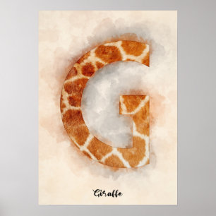 G är för Giraff Poster