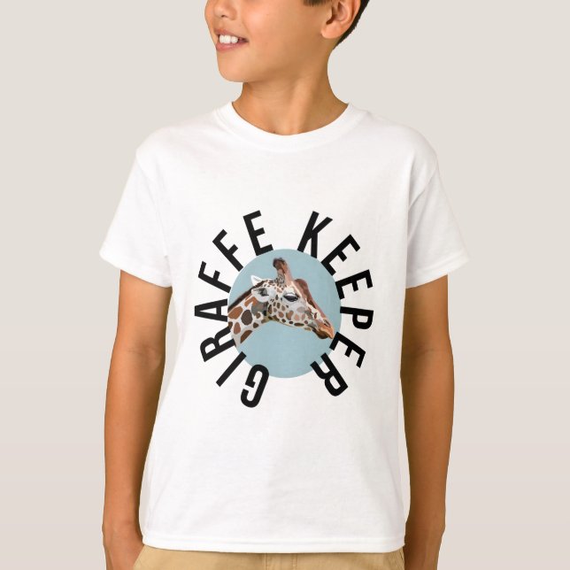 G är för Giraffe Keeper T Shirt (Framsida)
