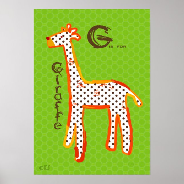 "G är för giraffe"-poster Poster (Framsidan)