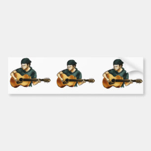 G är för gitarr bildekal