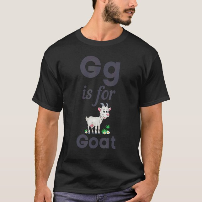 G är för Goat Pre School Kindergarten Teacher Stud T Shirt (Framsida)
