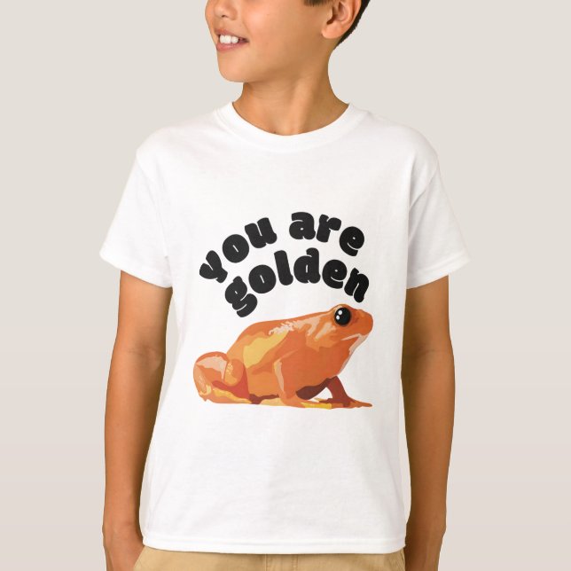 G är för Golden Mantella Frog T Shirt (Framsida)