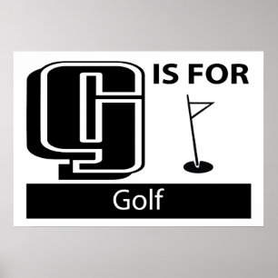 G är för Golf Poster