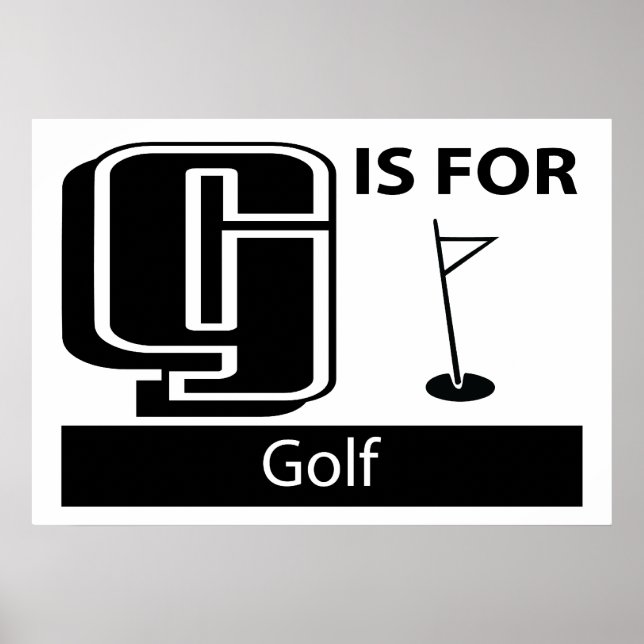G är för Golf Poster (Framsidan)