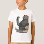 G är för Gorilla Female T Shirt<br><div class="desc">G är för Gorilla Female , Female Gorilla Majestic Primate Wildlife Illustration</div>
