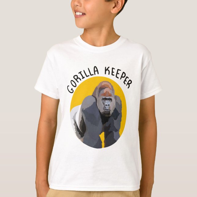 G är för Gorilla Keeper T Shirt (Framsida)