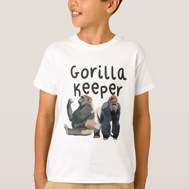 G är för Gorilla Keeper T Shirt (Framsida)
