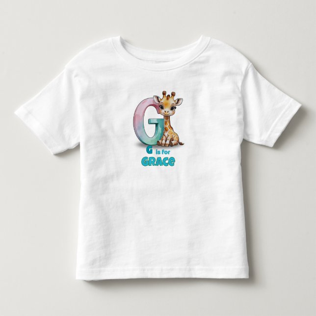 G är för Grace– Personlig T-shirt för Småbarn (Framsida)