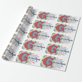 G är för Grandpa Wrapping Papper Presentpapper
