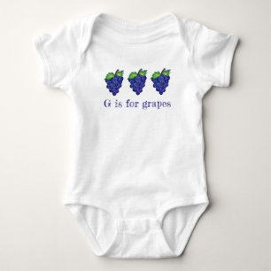 G är för "Grapes Lila Bunch Fruit Alphabet ABC" T-shirt