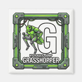 G är för Gräshoppa – GTA-stil ABC-inlärning Magnet