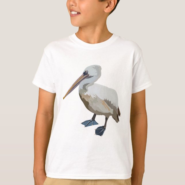 G är för Grått Pelican T Shirt (Framsida)