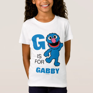 G är för Grover Lägg till ditt namn Tee Shirt