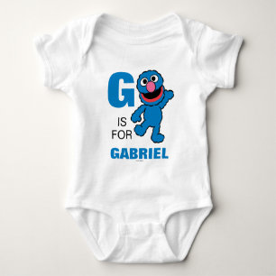 G är för Grover Lägg till ditt namn Tee Shirt