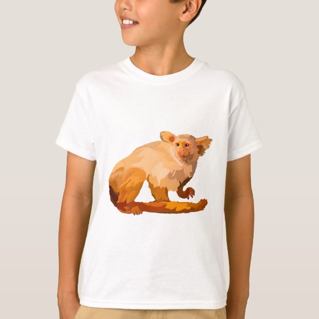 G är för Guld och vit marmoset T Shirt (Framsida)