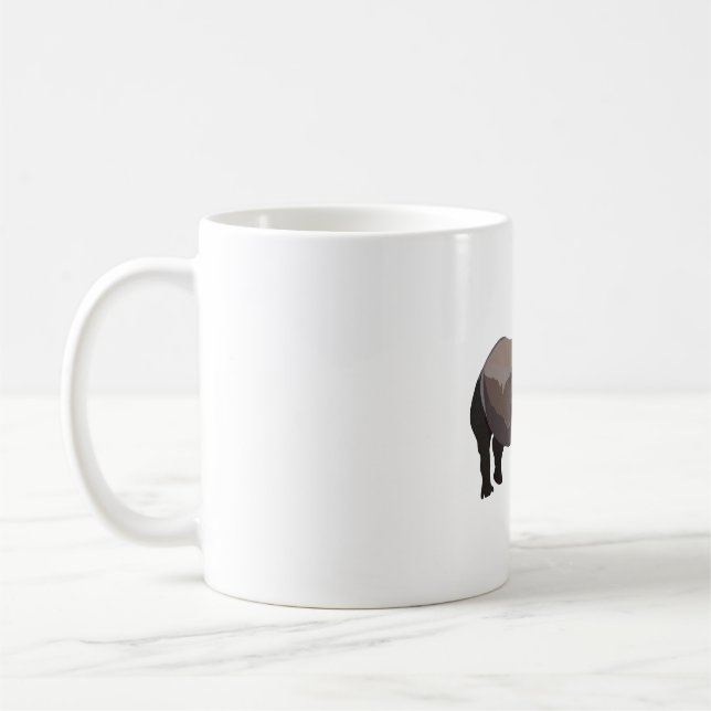 G är för Underbarare One Horned Rhino Kaffemugg (Vänster)
