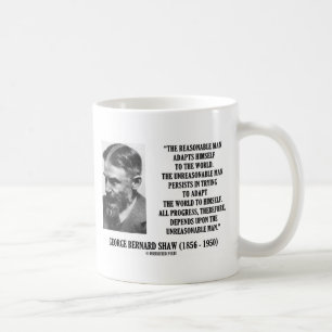 G.B. Shaw Fortskrida beror på oresonlig man Kaffemugg
