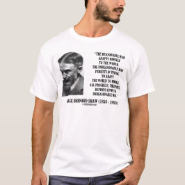 G.B. Shaw Fortskrida beror på oresonlig man T-shirt